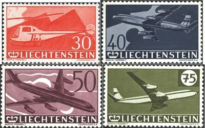 Produktbild von Briefmarken Liechtenstein 1960 Mi 391-394 (kompl.Ausg.) postfrisch Flugpostmarken