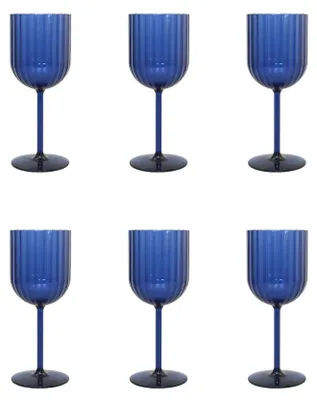 Produktbild von Blaue Weingläser aus Acryl – 6er-Set