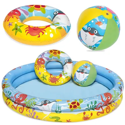 Produktbild von Bestway Planschbecken Set "Clownfish", 122x20 cm - rund - 137 l; 51124
