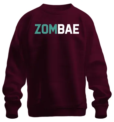 Obrázek produktu pro ZOMBAE Zombie Halloween Gift Funny Partner Girlfriend Couple Uni mikina, burgundská, XL