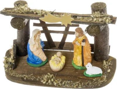 Produktbild von Einteilige Holzkrippe, 16 cm hoch