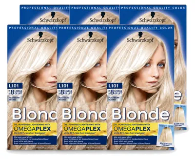 Produktbild von 6 x Schwarzkopf Blonde L101 Platinum Blond Aufheller - Vorteilspackung - 6 Stücke