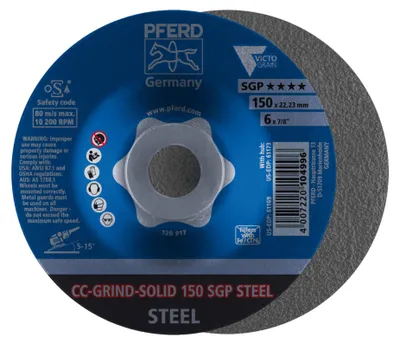 Produktbild von PFERD CC-GRIND grinding discs SOLID SGP STEEL, 15 cm, 10 Stück(e)
