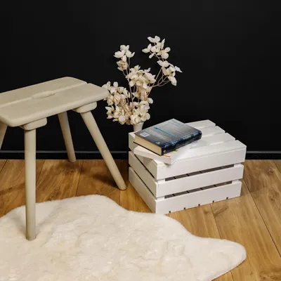 Produktbild von Creative Deco Große Holzkiste mit Deckel Weiß - 40x30x22 cm - Deko Holztruhe