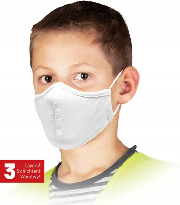 Produktbild von Wiederverwendbare Maske für Kinder / Weiß / MAS-SAFER-KIDS W