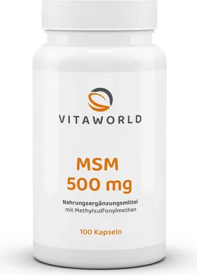 Produktbild von Vitaworld MSM 500 mg | 100 Kapseln | vegan