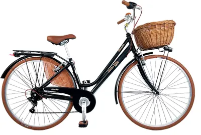 Immagine prodotto di Bicicletta da città Dolce Vita by Canellini VENEZIA con cesto - Nero