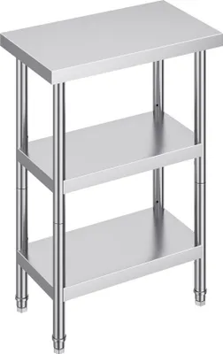 Zdjęcie produktu dla Stół roboczy Stół kuchenny Stół przygotowawczy 356x610mm - Komercyjny stół kuchenny - Solidny stół do cateringu - Idealny do restauracji i kawiarni