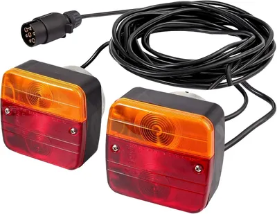 Produktbild von Universelle Anhängerrückleuchten 12 V 7-poliger Stecker 7,5 m Kabel, Anhängerbeleuchtung | Auto