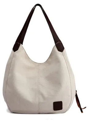 Image de Omgoods - Sac cabas en toile pour femmes, idéal pour les courses et l'école