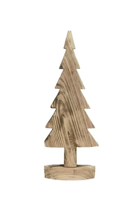 Produktbild von Holz Tanne Baum Dekotanne zum Stellen 24x5cm H60cm Advent Winter Weihnachten Tisch Fenster Aufsteller Dekoration