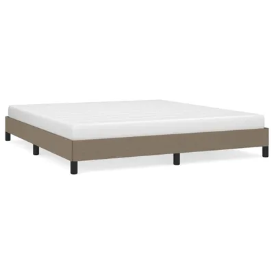 Image de vidaXL Cadre de lit sans matelas Taupe 160x200 cm Tissu