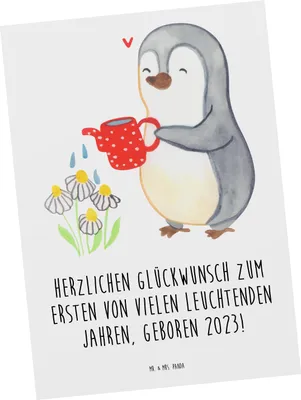 Produktbild von Mr. & Mrs. Panda Postkarte 2023 Geburtstag - Weiß - Geschenk, Happy Birthday, Ansichtskarten, Geburtstagsglück, Alter, Geburtstagsparty, Glückwunsch, Postkarten