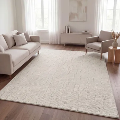 Produktbild von TT Home Wohnzimmer Teppich Schlafzimmer Hochflor Skandinavisch Boho Waschbar Abstraktes Muster Einfarbig Weich 3D Waschbar Größe 200x280 cm