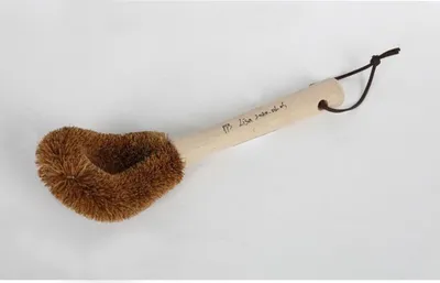 Image de 12x brosse à vaisselle 24x5cm bois de hêtre avec poils de coco vaisselle cuisine