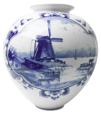 Produktbild von Heinen Delfts Blauw – Kugelvase landschap groß