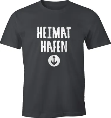 Produktbild von Herren T-Shirt Heimathafen Anker Moonworks® dunkelgrau L
