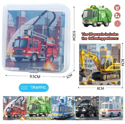 Produktbild von Magnetwuerfel Zauberwuerfel-Set 16 Wuerfel Puzzle mit 6 Modellen in 1 Puzzles Lernspielzeug Wuerfel fuer Kinder, Rot