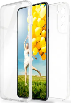 Produktbild von ONEFLOW® Touch Case kompatibel mit Samsung Galaxy S21 - Hülle beidseitig transparent, Klar