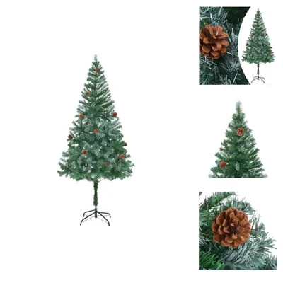 Image de vidaXL Sapin de Noël artificiel avec pommes de pin 180 cm - Sapins de Noël