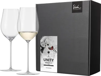 Image de EISCH 2 verres à vin blanc, modèle 522/3, présentés dans une boîte cadeau "Festivity UNITY SENSISPLUS", référence 25224030/180090