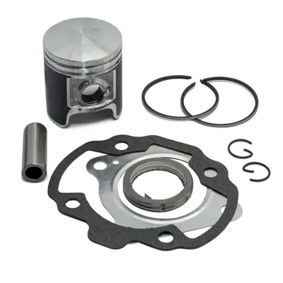 Image de Cylindre MXT Standard 50ccm, courant, complet avec piston et joint d'étanchéité, compatible avec les modèles Peugeot à moteur à courant (AC) suivants : Speedfight 1/2, TKR, Vivacity, Buxy