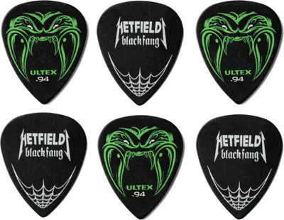 Produktbild von 6x Dunlop Hetfield Black Fang, 0,94 mm, Ultex, schwarz