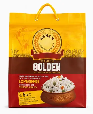 Zdjęcie produktu dla Ryż basmati Annam Premium Golden 5 kg – złocisty extra long sypki