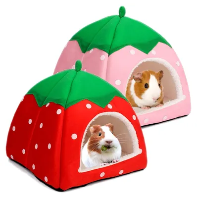 Produktbild von Kuschelhöhle für Meerschweinchen und Kaninchen - Warmes Tierbett für Kleintiere
