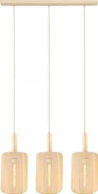 Zdjęcie produktu dla Lampa wisząca z abażurami z tkaniny beżowa CORINA 3xE27 40W Lucide
