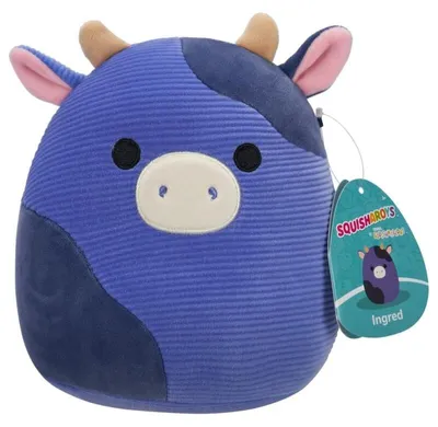 Immagine prodotto di Squishmallows Squisharoys - Ingred, la mucca, 19 cm, peluche ufficiale Jazwares, estremamente morbido, perfetto per coccolarsi - Modello raro 2024