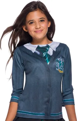 Produktbild von Slytherin™-Uniform Kostüm für Kinder Harry Potter™ grau-grün-weiß 5 bis 6 Jahre (110 bis 116 cm)