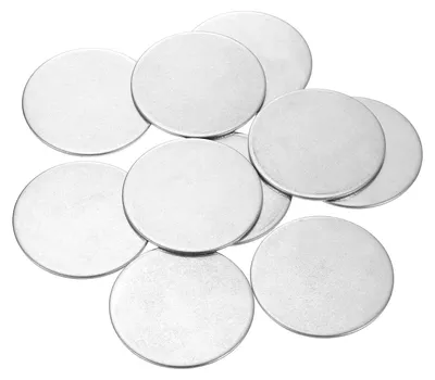 Runde Edelstahlscheiben 50x1,5 mm, 10 Stück, blank