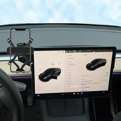 Zdjęcie produktu dla Uchwyt na telefon samochodowy do Tesli Model 3 i Y, akcesoria do telefonu komórkowego