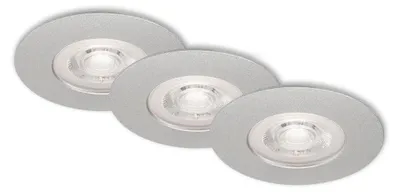 Produktbild von Briloner LED Einbauleuchte Kulana chrom-matt Ø 9 cm warmweiß 3er Set