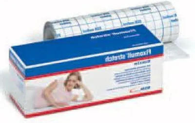 Productafbeelding van Fixomull Stretch wondcompressie, zelfklevend, 1000 x 20 cm - Hypoallergeen en rekbaar voor bevestiging van wondverbanden