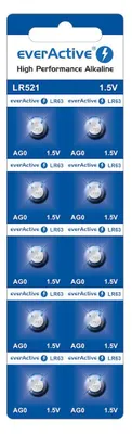 Zdjęcie produktu dla Bateria Alkaliczna Mini Everactive Ag0 G0 Lr521 Lr63 - Blister 10 Sztuk