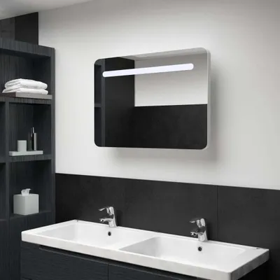 Produktbild von vidaXL LED-Spiegelschrank 80x9,5x55 cm
