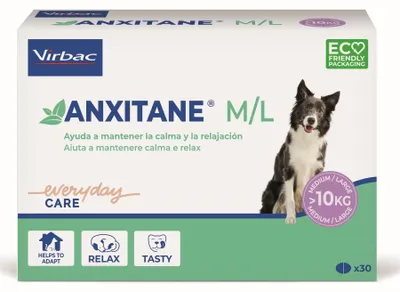 Productafbeelding van VIRBAC ANXITANE M/L - tabletten tegen stress voor honden (30 tabletten)