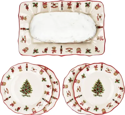 Obrázek produktu pro 5 ks Stollen set Maestro Natale 4 os. dortový talíř Stollen talíř Vánoce