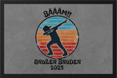 Produktbild von Bääm! Großer Bruder 2025 Fußmatte Ankündigung Dab Geburt Nachwuchs Schwangerschaft