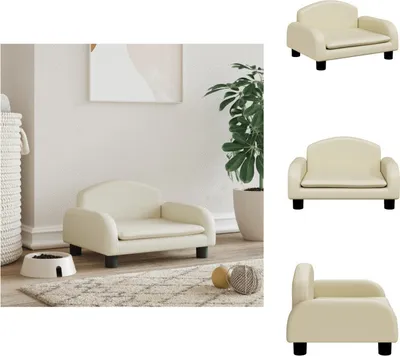 Immagine prodotto di vidaXL Letto per cani crema 50x40x30 cm in Pelle finta - Letti per cani