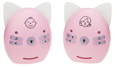 Obrázek produktu pro Bezdrátová chůvička Zimilo s funkcí obousměrné komunikace, dosah 300 m, FHSS, hudba, noční světlo, napájení z USB/AA baterií, vysoká stabilita signálu, růžová