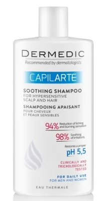 Obrázek produktu pro Dermedic Capilarte Kojący szampon do włosów i skóry nadwrażliwej, 300 ml (PRODUKT Z NIEMIEC)