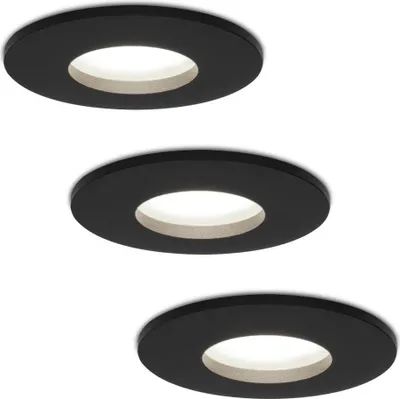 Produktbild von hoftronic LED Einbaustrahler 3x4W 6500K IP44 GU10 Schwarz