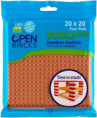 Produktbild von Open Bricks Baseplate 20x20 light brown 0 0 STK