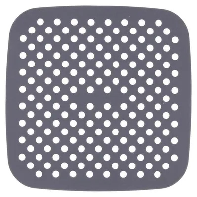 Fritteusen-Pad, quadratisch, 18,7 cm, Silikon, grau