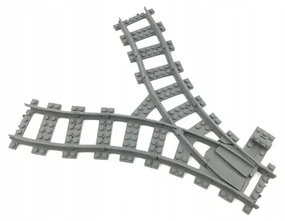 Obrázok produktu pre Trixbrix Výhybka Wye R40 – koľajnice pre LEGO® City vláčiky, príslušenstvo kompatibilné so stavebnicami