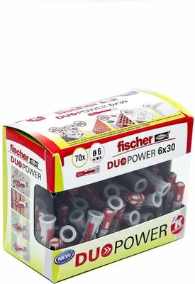 Immagine prodotto di Tasselli Fischer duopower 6 x 30 mm 70 pezzi