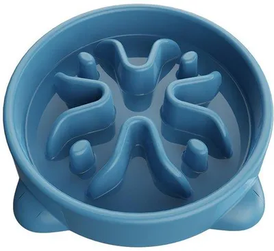 Productafbeelding van Ibenzoa® Antiknuffel-voederbak voor kleine honden en katten, 16,3 cm – vertraagt het eten 5-10 keer, geschikt voor voedsel, vrij van BPA, PVC en ftalaten, antislip